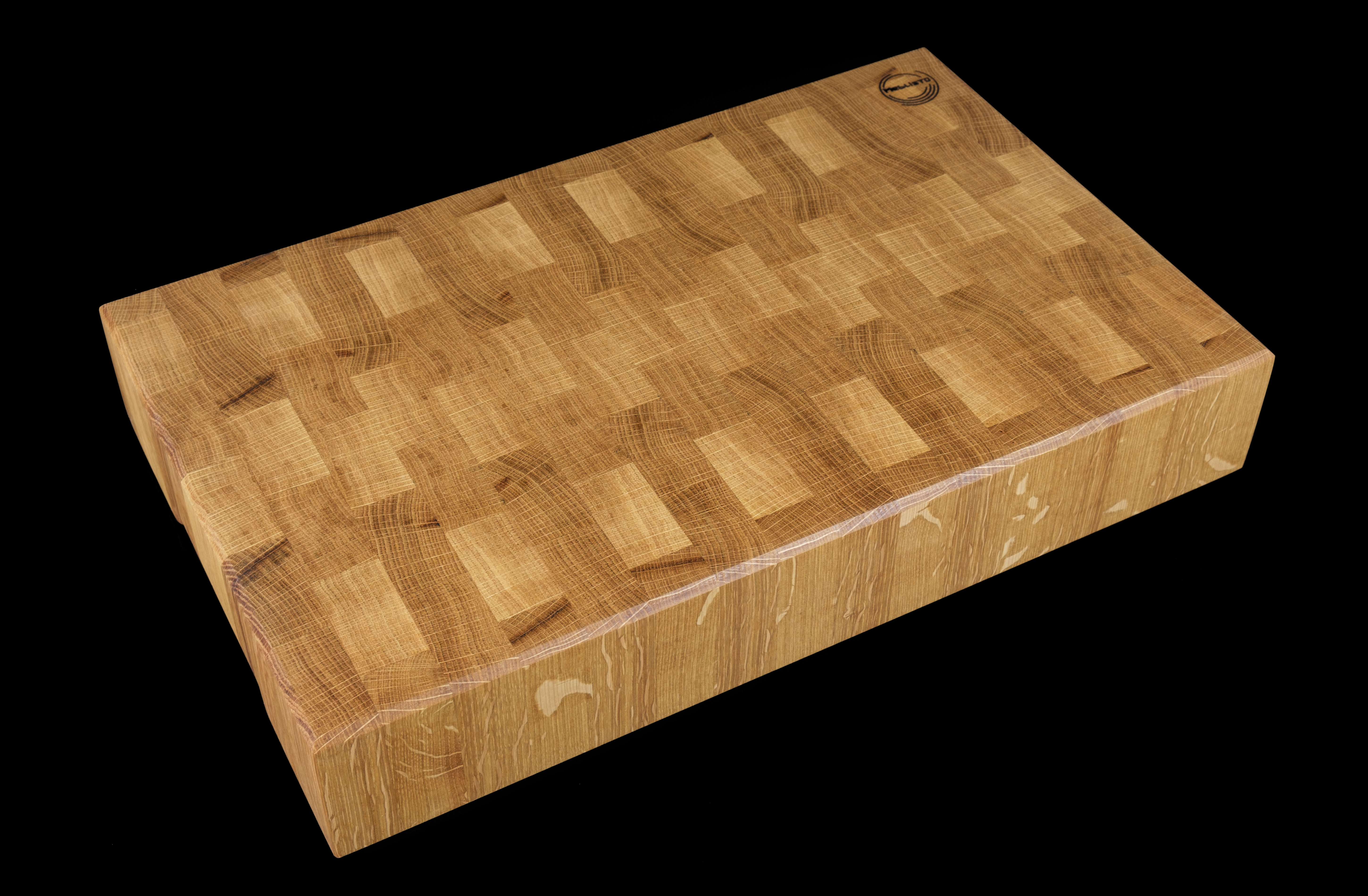 Premium Stirnholz Schneidebrett | Hackblock extra dick, extra groß, Eiche Premium Stirnholz Schneidebrett | Hackblock extra dick, extra groß, Eiche