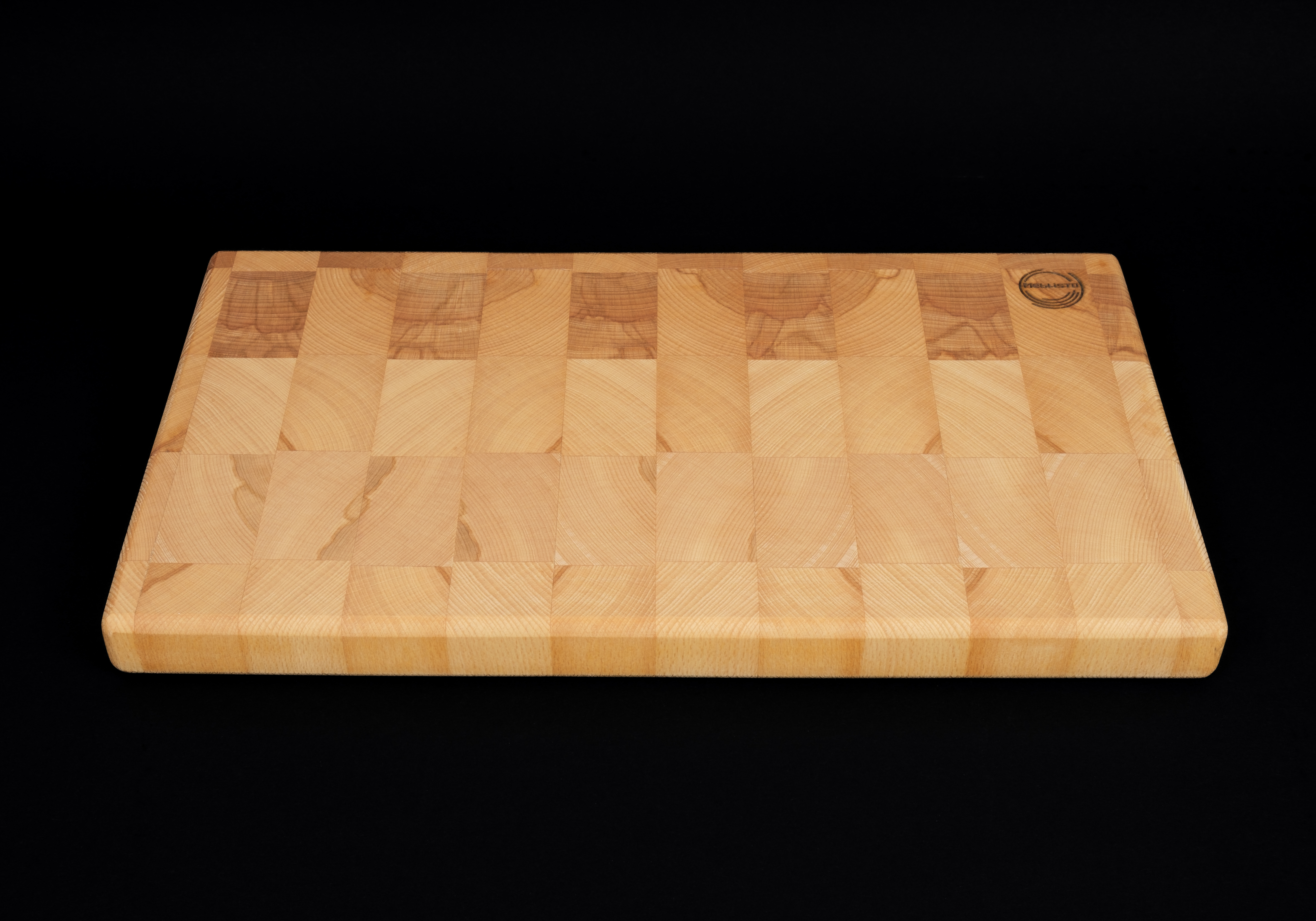 Premium Stirnholz Schneidebrett | Hackblock mit abgerundeten Kanten, Buche